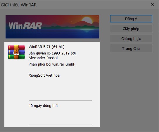 4. Cách xem phiên bản WinRAR đang sử dụng