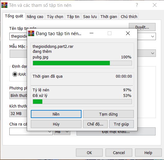 5. Chia nhỏ file nén với WinRAR