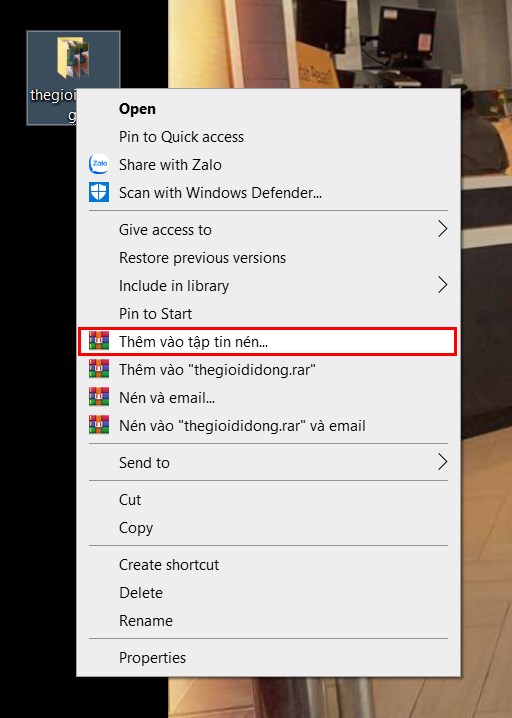 5. Chia nhỏ file nén với WinRAR