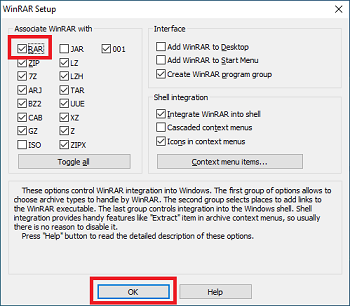 Nhấn Install WinRAR